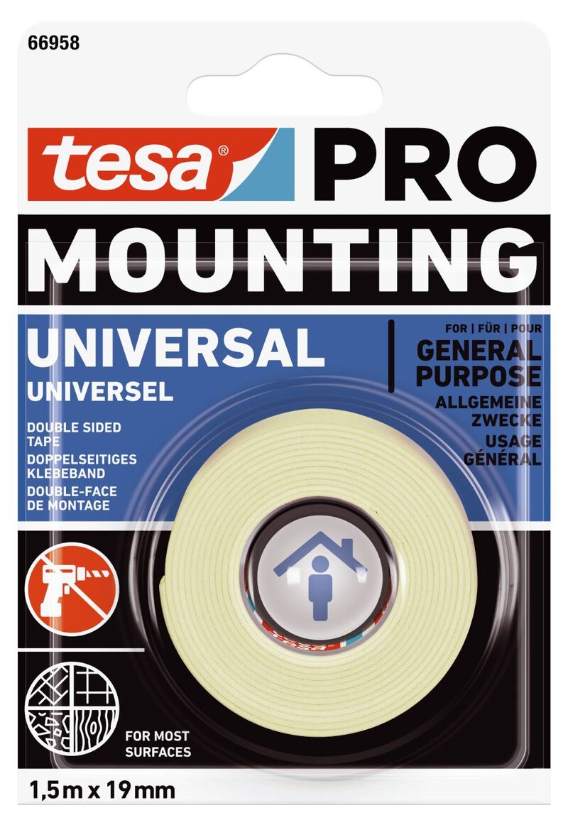 MONTERINGSTEJP 66958 TESA PRO UNIVERSAL 19MMX1,5M
