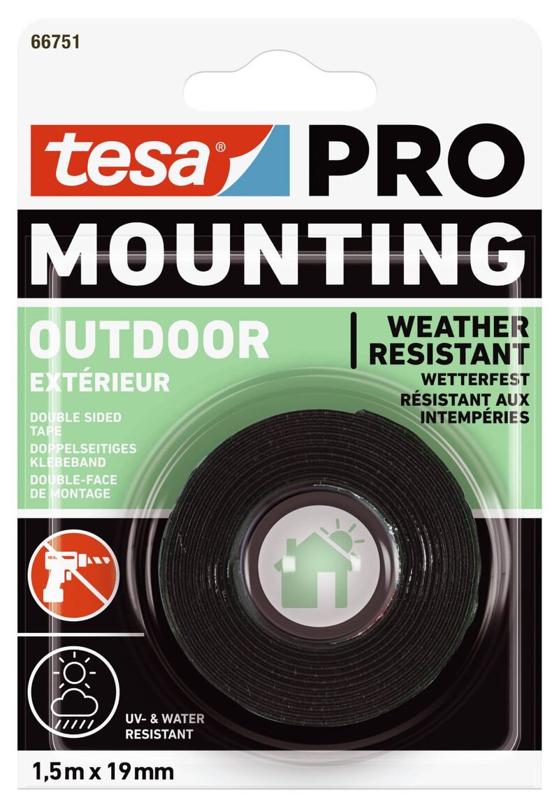 MONTERINGSTEJP 66751 TESA PRO OUTDOOR 19MMX1,5M