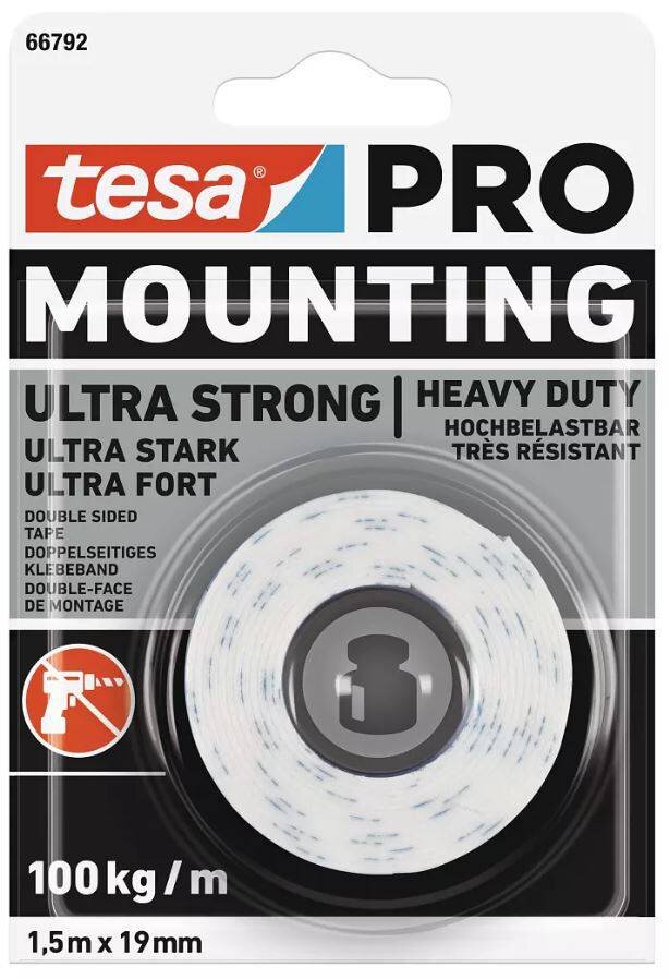 MONTERINGSTEJP 66792 TESA PRO ULTRA STRONG 19MMX1,5M