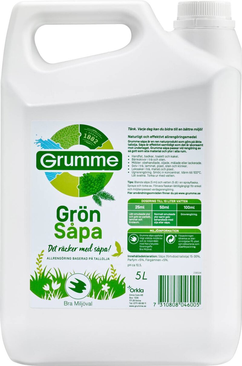 GRÖNSÅPA GRUMME FLYTANDE 5L