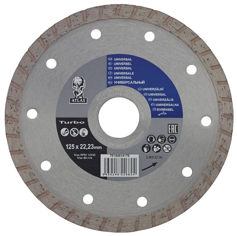 DIAMANTKLINGA ATLAS TURBO 125X7X2.2X22.23