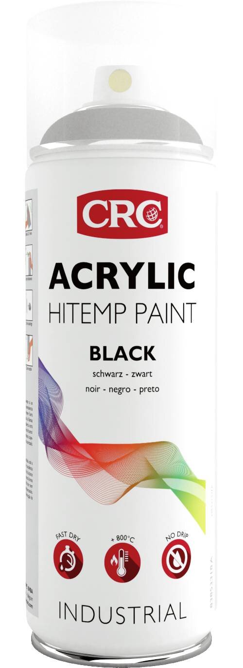 FÄRG AKRYL SVART HÖGTEMP CRC AE 400ML