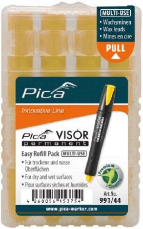 MÄRKSTIFT PICA VISOR GUL PERMANENT 4-PACK