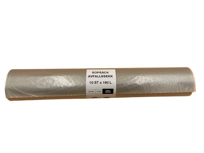 SOPSÄCK EXTRA STARK TRANSPARENT 160L