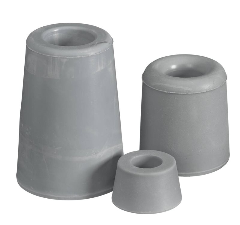 DÖRRSTOPP STRUKTUR GUMMI GRÅ 30X30MM 10ST