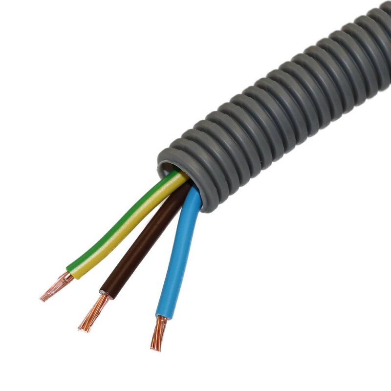 FLEXRÖR ED-WA 16MM MED FK-KABEL 3G2,5 VIT 50M