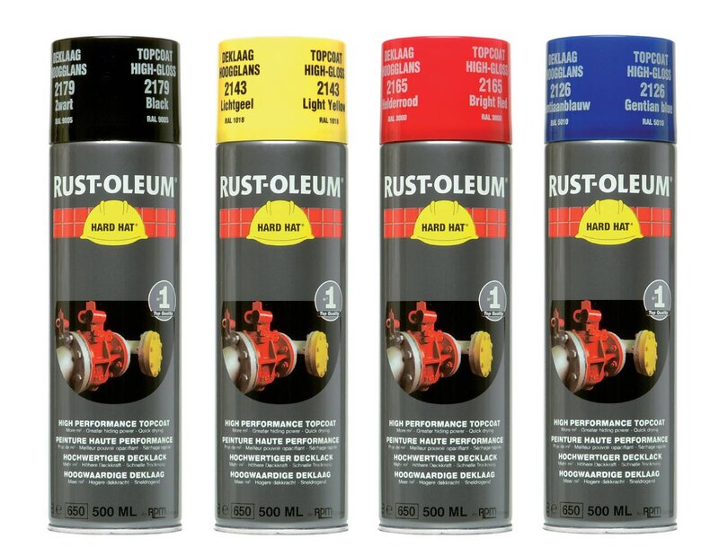 SPRAYFÄRG HARD HAT 2178 RUST-OLEUM MATTSVART 500ML