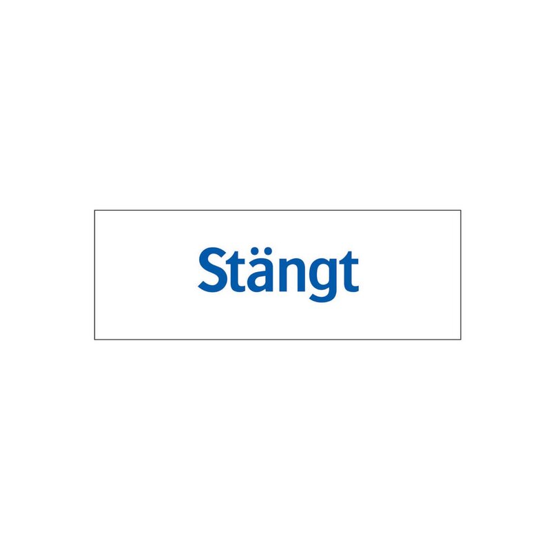 SKYLT 366025 TRIVSELSKYLT STÄNGT 74X210MM