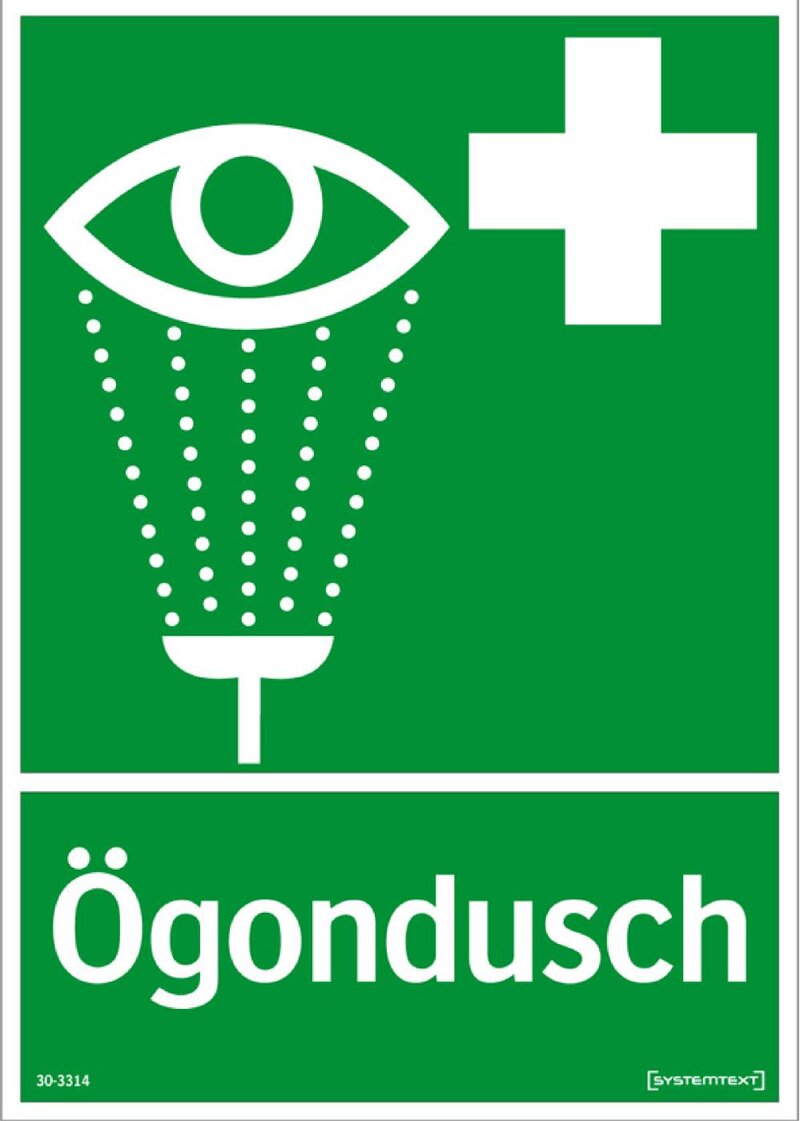 SKYLT 303314 NÖD ÖGONDUSCH A4 210X297MM