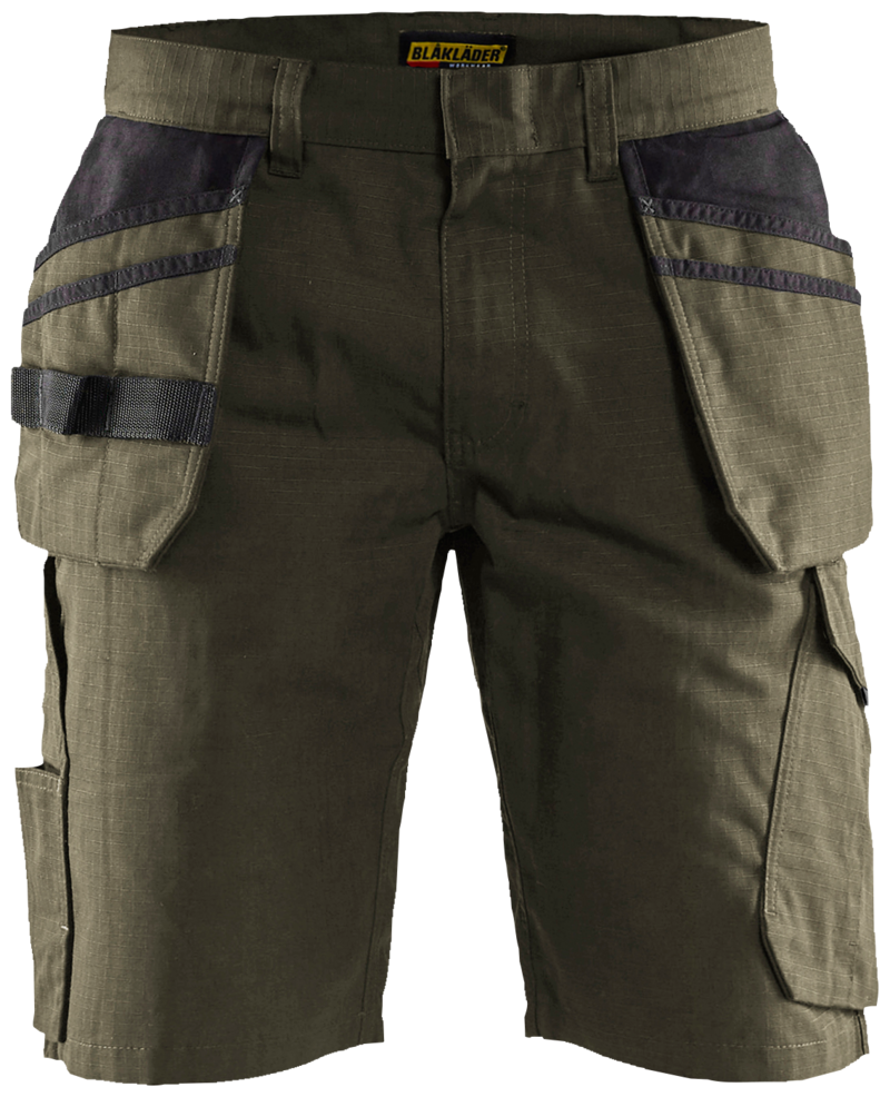 SHORTS 14941330 BLÅKLÄDER MÖRK OLIVGRÖN/SVART C60